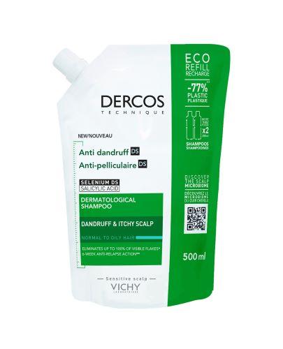  Vichy Dercos Anti-Dandruff DS Shampoo Oily Eco Refill, 500 ml - Apteka internetowa Melissa  