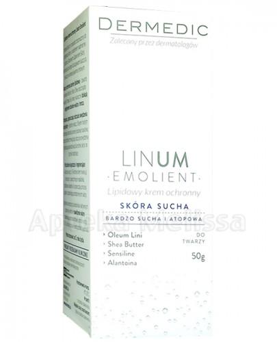DERMEDIC EMOLIENT LINUM Lipidowy krem ochronny do twarzy - 50 g - Apteka internetowa Melissa