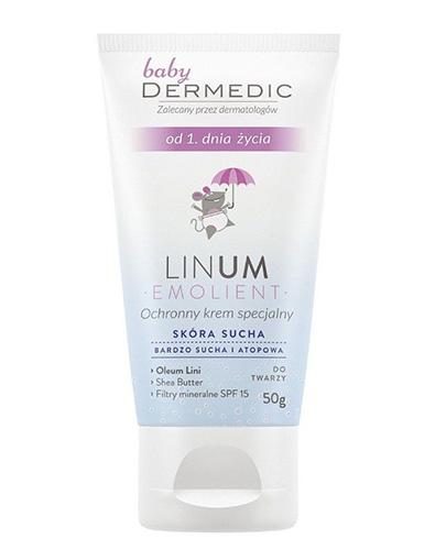 DERMEDIC BABY EMOLIENT LINUM Ochronny krem specjalny do skóry suchej i atopowej - 50 g - Drogeria Melissa