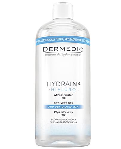  DERMEDIC HYDRAIN 3 HIALURO Płyn micelarny H2O - 500 ml - cena, opinie, skład - Apteka internetowa Melissa  