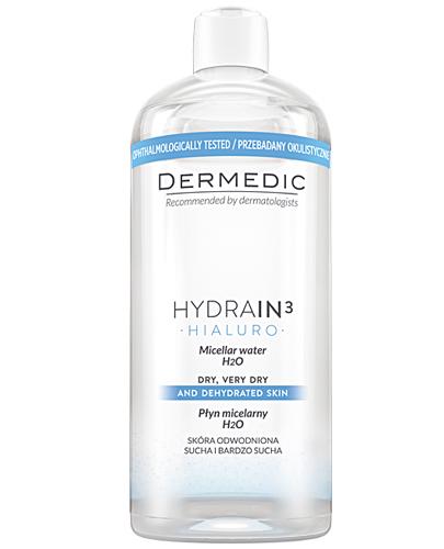 DERMEDIC HYDRAIN 3 HIALURO Płyn micelarny H2O - 500 ml - Apteka internetowa Melissa