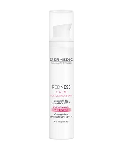 Dermedic Redness Calm Krem korygujący na dzień UV+ IR, 40 ml, cena, opinie, składniki