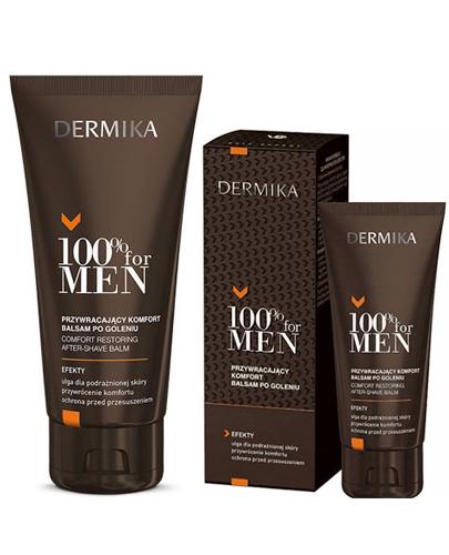 DERMIKA 100% FOR MEN Przywracający komfort balsam po goleniu - 100 ml + Dermika 100% For Men Balsam po goleniu - 40 ml Do podrażnionej skóry - cena, opinie, stosowanie - Apteka internetowa Melissa  