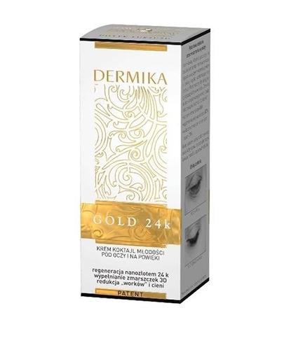 DERMIKA GOLD 24k Krem koktajl młodości pod oczy i na powieki - 15 ml - Apteka internetowa Melissa