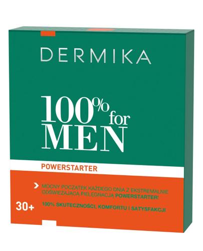 DERMIKA MEN POWERSTARTER, 30+ Zestaw Nawilżający hydro-krem 2w1 + Żel & Peeling & Maska mentolowa 3w1 - 100 ml + 20 ml - Drogeria Melissa