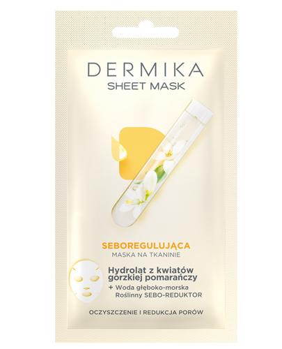  DERMIKA SHEET MASK Maska na tkaninie Hydrolat kwiatów gorzkiej pomarańczy - 1 szt. - cena  - Apteka internetowa Melissa  