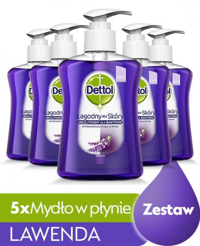 Dettol Antybakteryjne mydło w płynie Ukojenie - 5 x 250 ml - cena, opinie, właściwości - Apteka internetowa Melissa