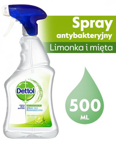  Dettol Antybakteryjny spray do powierzchni o zapachu limonki i mięty - 500 ml  - Apteka internetowa Melissa  