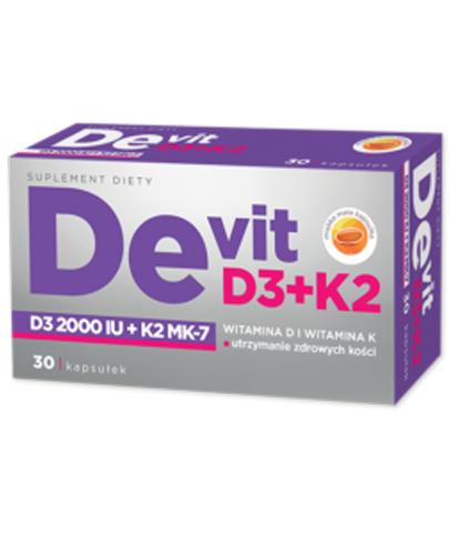  DeVit D3+K2 - 30 kaps. - cena, opinie, stosowanie - Apteka internetowa Melissa  