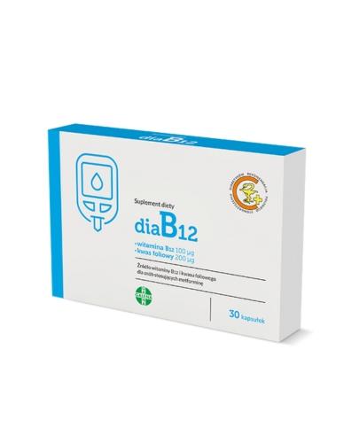  DIAB12 witamina B12 i kwas foliowy, kapsułki, 30 sztuk - Apteka internetowa Melissa  
