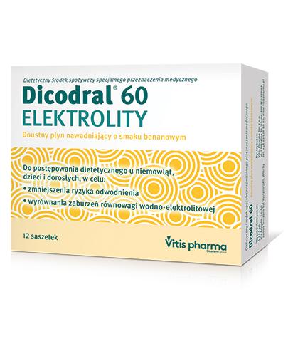 DICODRAL 60 - 12 sasz. Na biegunkę i wymioty.