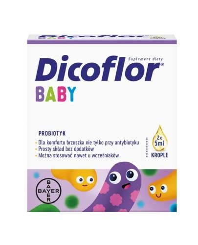 Dicoflor Baby, krople, 5 ml x 2 opakowania
