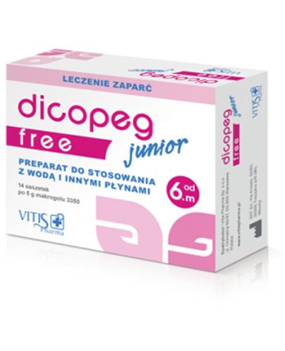 DICOPEG JUNIOR FREE - preparat na zaparcia u dzieci - 14 sasz. - cena, opinie, dawkowanie