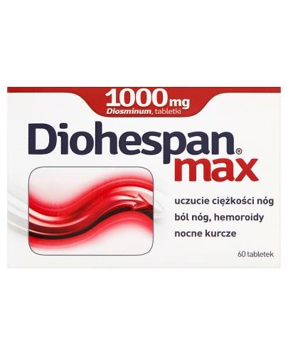 DIOHESPAN MAX 1000 mg - 60 tabl. Na żylaki. - cena, opinie, wskazania - Apteka internetowa Melissa