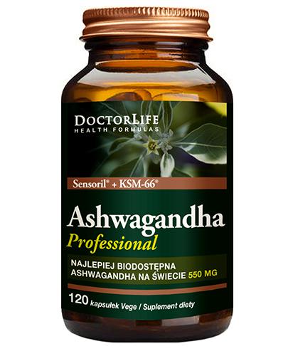 Doctor Life Ashwagandha Sensoril + KSM-66, 120 kaps., cena, opinie, wskazania 