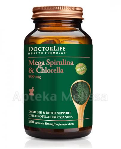  DOCTOR LIFE Mega spirulina & Chlorella 500 mg - 200 tabl. - Apteka internetowa Melissa  