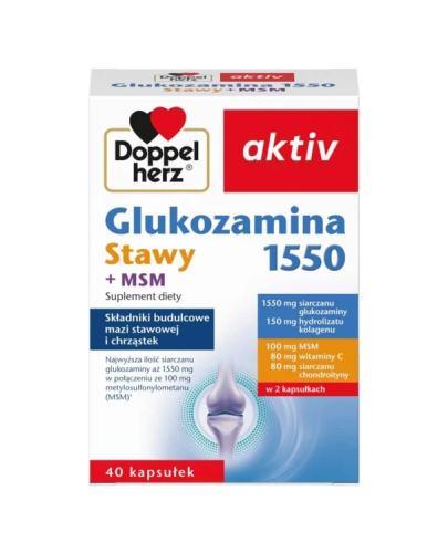  Doppelherz aktiv Glukozamina 1550 Stawy + MSM, 40 kapsułek - Apteka internetowa Melissa  