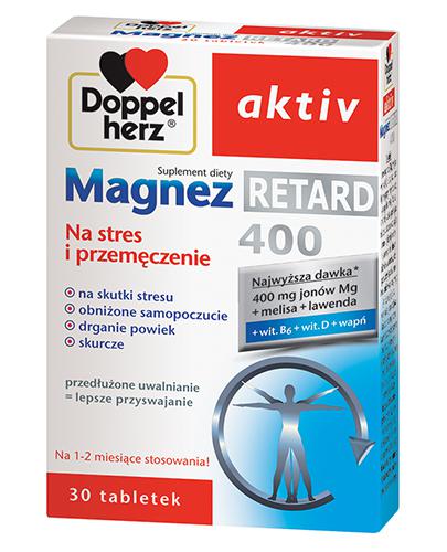 DOPPELHERZ AKTIV Magnez 400 Retard Na stres i przemęczenie - 30 tabl. - Drogeria Melissa