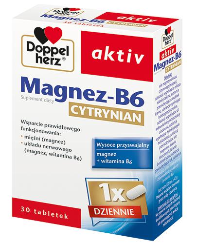  DOPPELHERZ AKTIV Magnez B6 Cytrynian - 30 tabl. - cena, dawkowanie - Apteka internetowa Melissa  