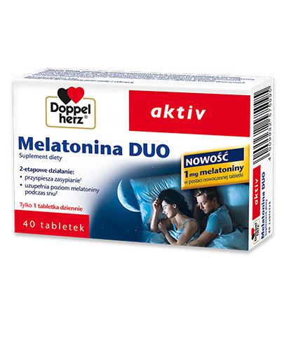 Doppelherz aktiv Melatonina DUO - 40 tabl. Na bezsenność - cena, opinie, wskazania - Drogeria Melissa