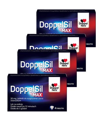  Doppelherz DoppelSil MAX 50 mg, na erekcję, 4 x 4 tabletki - Apteka internetowa Melissa  