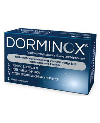  Dorminox 12,5 mg, 7 tabl. na bezsenność, cena, opinie, składniki - Apteka internetowa Melissa  
