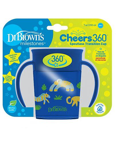  DR BROWN'S CHEERS 360 Kubek niekapek, kolor niebieski - 200 ml - cena i opis - Apteka internetowa Melissa  