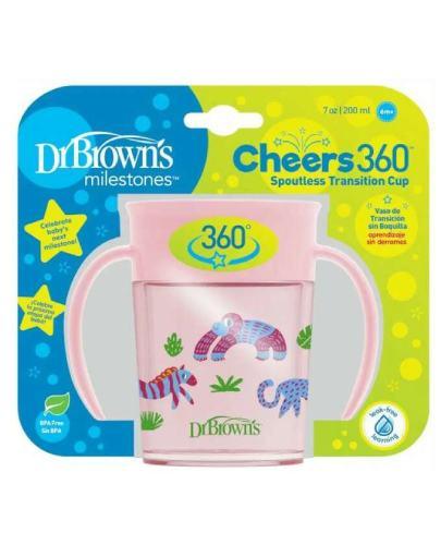  DR BROWN'S CHEERS 360 Kubek niekapek, kolor różowy - 200 ml - cena  - Apteka internetowa Melissa  