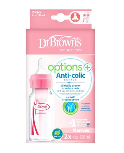 Dr Brown's Options + Butelka antykolkowa standard w kolorze różowym 120 ml - 2 szt. Do karmienia niemowląt - cena, opinie, stosowanie - Apteka internetowa Melissa  