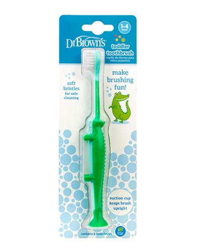  Dr Brown's Szczoteczka do czyszczenia zębów dla dzieci w wieku 1-4 lat krokodyl - 1 szt. Do higieny jamy ustnej dzieci - cena, opinie, stosowanie  - Apteka internetowa Melissa  