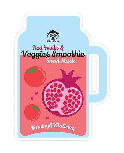  Dr. Mola Red Fruits & Veggies Smoothie Sheet Mask Maseczka w płachcie o działaniu rewitalizująco-uelastyczniającym - 23 ml - cena, opinie, właściwości - Apteka internetowa Melissa  