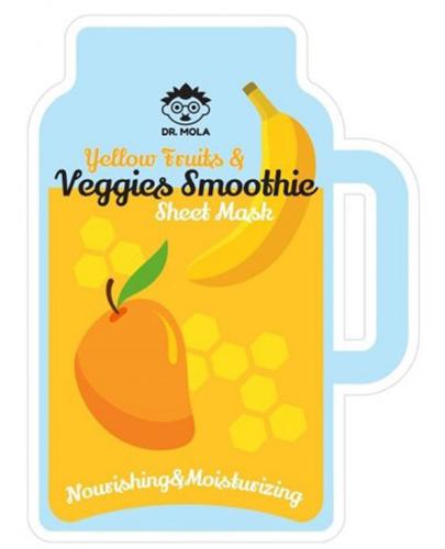  Dr. Mola Yellow Fruits & Veggies Smoothie Sheet Mask Maska w płachcie o działaniu nawilżająco-odżywczym, 23 ml  - Apteka internetowa Melissa  