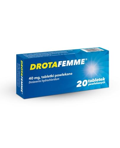 DROTAFEMME 40 mg - 20 tabl. - bolesne skurcze i miesiączkowanie - cena, dawkowanie, opinie