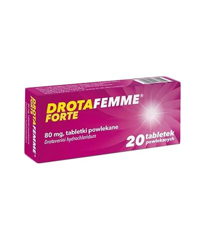  DROTAFEMME FORTE 80 mg - 20 tabl. - na bolesne skurcze - cena, dawkowanie, opinie  - Apteka internetowa Melissa  