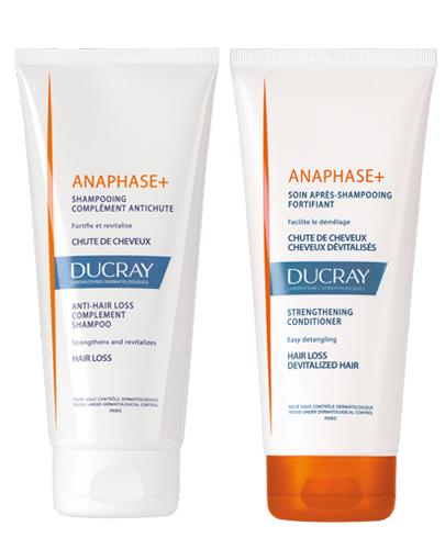 DUCRAY ANAPHASE+ Szampon uzupełnienie kuracji przeciw wypadaniu włosów - 200 ml + DUCRAY ANAPHASE+ Odżywka wzmacniająca - 200 ml - Apteka internetowa Melissa