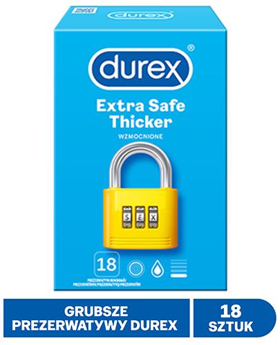 DUREX EXTRA SAFE Prezerwatywy grubsze z dodatkową ilością środka nawilżającego - 18 szt. - Drogeria Melissa