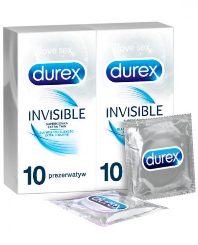  DUREX INVISIBLE Prezerwatywy dla większej bliskości - 2 x 10 szt. - Apteka internetowa Melissa  