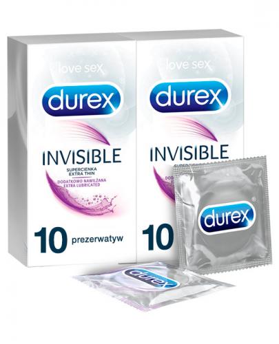  DUREX INVISIBLE Prezerwatywy dodatkowo nawilżane - 2 x 10 szt. - Apteka internetowa Melissa  