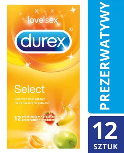 DUREX SELECT Prezerwatywy kolorowe , pachnące owocowo - 12 szt. - Apteka internetowa Melissa