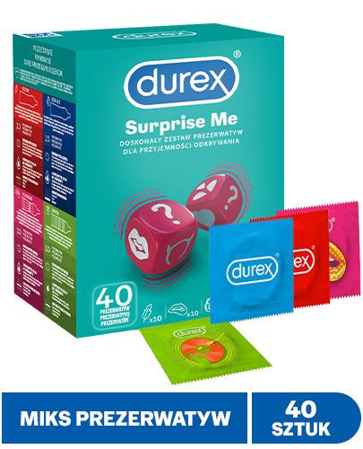 
                                                                          Durex Surprise Me Variety Zestaw prezerwatyw, 40 sztuk - Drogeria Melissa                                              
