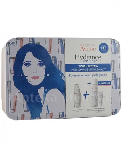 AVENE Hydrance OPTIMALE Zestaw - AVENE Serum nawilżające - 30 ml + AVENE Woda termalna - 50 ml + AVENE Hydrance Lekki krem nawilżający - 15 ml + Kolorowa puszka GRATIS ! - Apteka internetowa Melissa