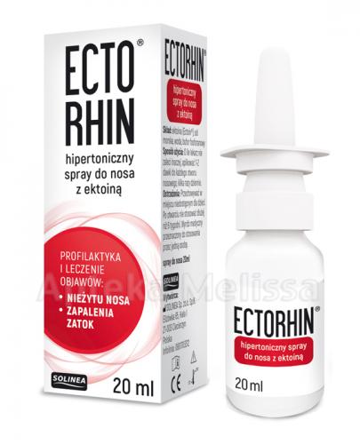  ECTORHIN Hipertoniczny spray do nosa z ektoiną na niedrożny i podrażniony nos, 20 ml - Apteka internetowa Melissa  