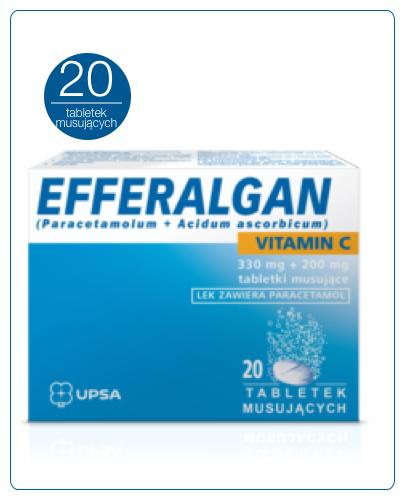 EFFERALGAN VITAMIN C 200 mg - 20 tabl. mus. - cena, opinie, wskazania - Apteka internetowa Melissa