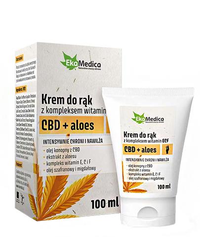 Ekamedica Krem do rąk z kompleksem witamin ECF CBD + aloes - 100 ml - cena, opinie, stosowanie - Drogeria Melissa