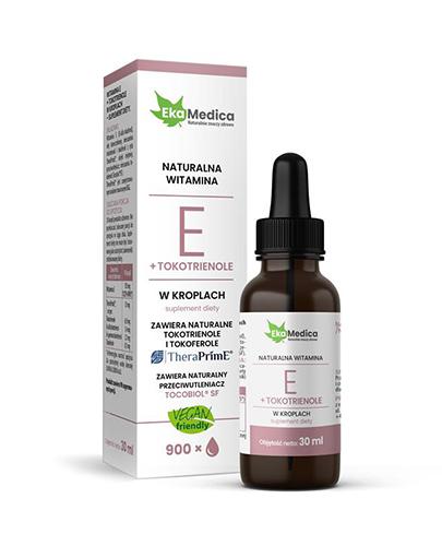  EkaMedica Krople witamina E + tokotrienole, 30 ml, cena, wskazania, właściwości - Apteka internetowa Melissa  
