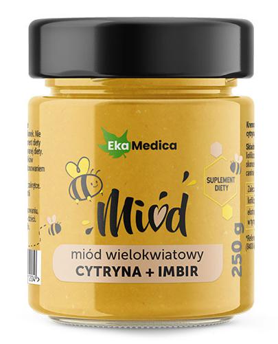  EkaMedica Miód wielokwiatowy cytryna + imbir i naturalna witamina C, 250 g, cena, opinie, wskazania - Apteka internetowa Melissa  