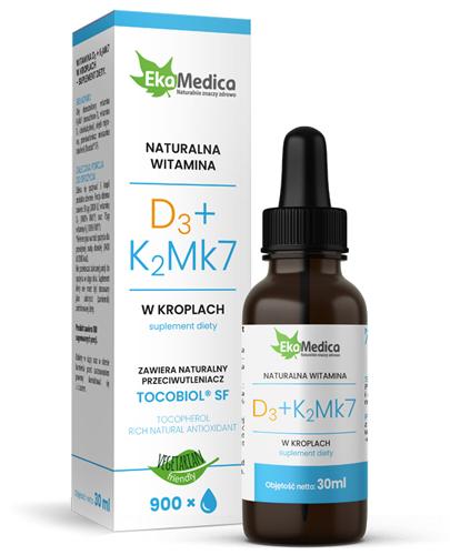  EKAMEDICA Naturalna witamina D3 + K2Mk7 krople - 30 ml - cena, opinie, wskazania - Apteka internetowa Melissa  