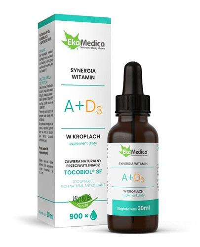  EKAMEDICA Synergia witamin A + D3 krople - 30 ml - cena, opinie, wskazania - Apteka internetowa Melissa  