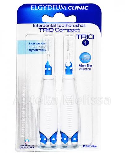 ELGYDIUM Clinic Interdental Toothbrushes Trio Compact Szczoteczki międzyzębowe mieszane wąskie - 6 szt. - Apteka internetowa Melissa  