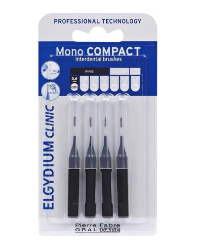  Elgydium Clinic Mono Compact Szczoteczki międzyzębowe 0,6mm czarne - 4 szt. - cena, opinie, stosowanie - Apteka internetowa Melissa  